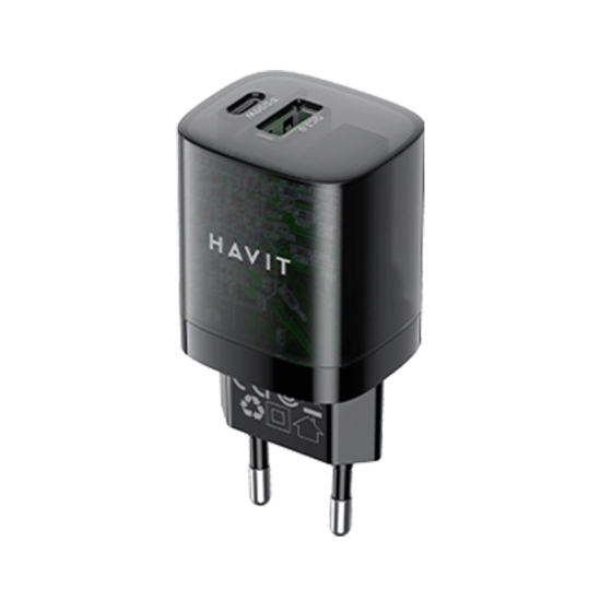 Havit UC303 Mobile series GaN – 30W Travel charger – Black